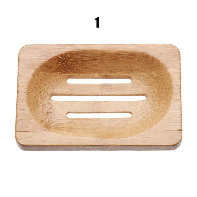 Porte-Savon en Bambou Égouttoir, Rond, Carré, Ovale ou Rectangulaire, 9 Modèles