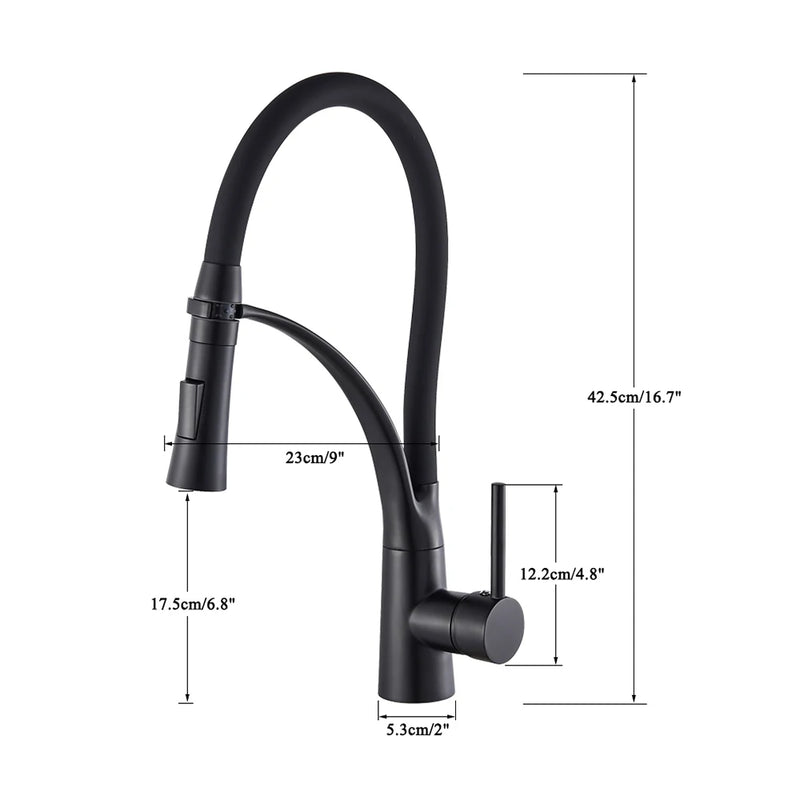 Mitigeur Cuisine Pivotant Laiton avec Douchette Extractible, 4 Finitions