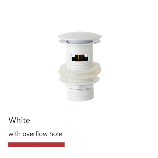Bonde de Lavabo Clic-Clac Laiton, Avec ou Sans Trop-Plein