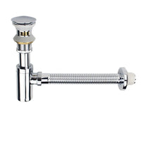 Siphon Lavabo Laiton et Bonde Pop-Up, Flexible 35 cm