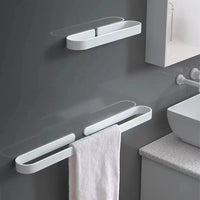Kit Porte-Serviette Aluminium Blanc Sans Perçage