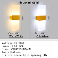 Applique Murale LED Acrylique Haut et Bas, 14 à 40 cm