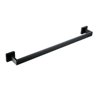 Accessoires Salle de Bain Carrés Inox Noir Mat à la Pièce, 6 Articles