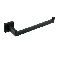 Accessoires Salle de Bain Carrés Inox Noir Mat à la Pièce, 6 Articles
