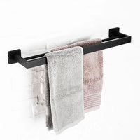 Porte-Serviette Mural Carré Inox 304 60 cm, 1 ou 2 Barres