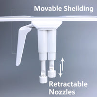 Bidet WC Adaptable Ultra Fin 6 mm, Double Buse Autonettoyante, Sans Électricité