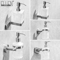 Distributeur de Savon Mural Inox Brossé, Flacon Dépoli Rond ou Carré