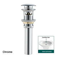 Bonde Lavabo Pop-Up Laiton 66 mm avec ou sans Trop-Plein, 8 Finitions