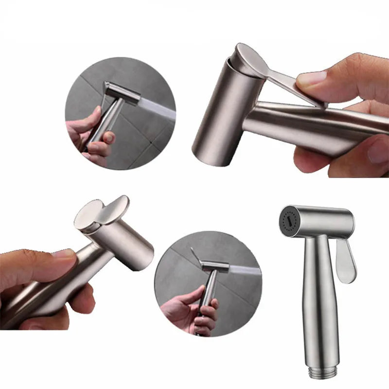 Douchette WC Deux Modes Manuel et Continu Inox