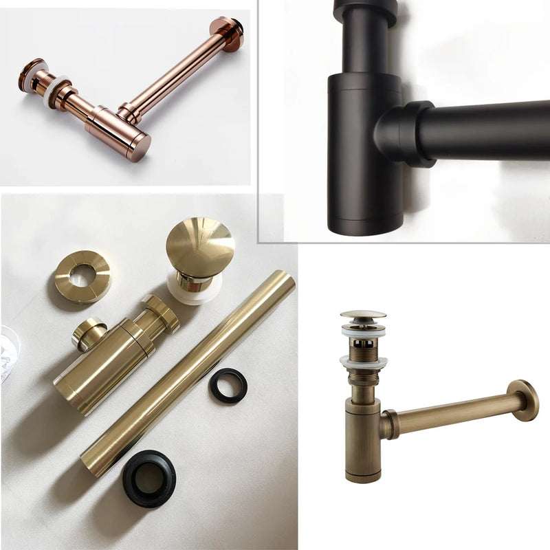 Siphon Lavabo Bouteille Clic-Clac Avec ou Sans Trop-Plein