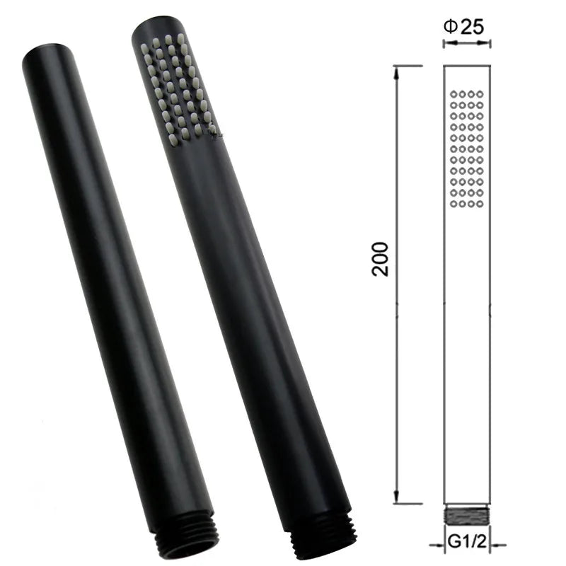 Pommeau de Douche Baguette Laiton, Sortie Murale et Flexible, 6 Finitions