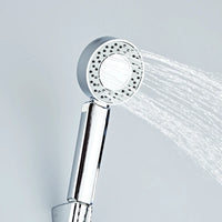 Pommeau de Douche Double Face Chromé, Rond 8 cm, Économie d'Eau