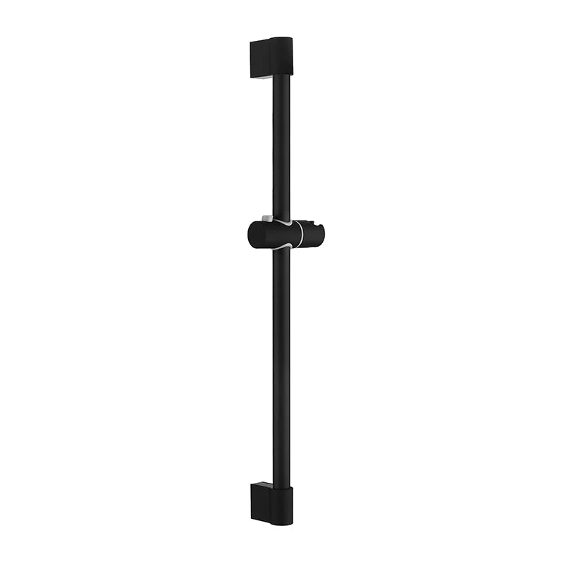 Barre de Douche Coulissante Noir Mat, Douchette 3 Jets et Flexible