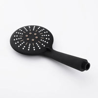 Barre de Douche Coulissante Noir Mat, Douchette 3 Jets et Flexible