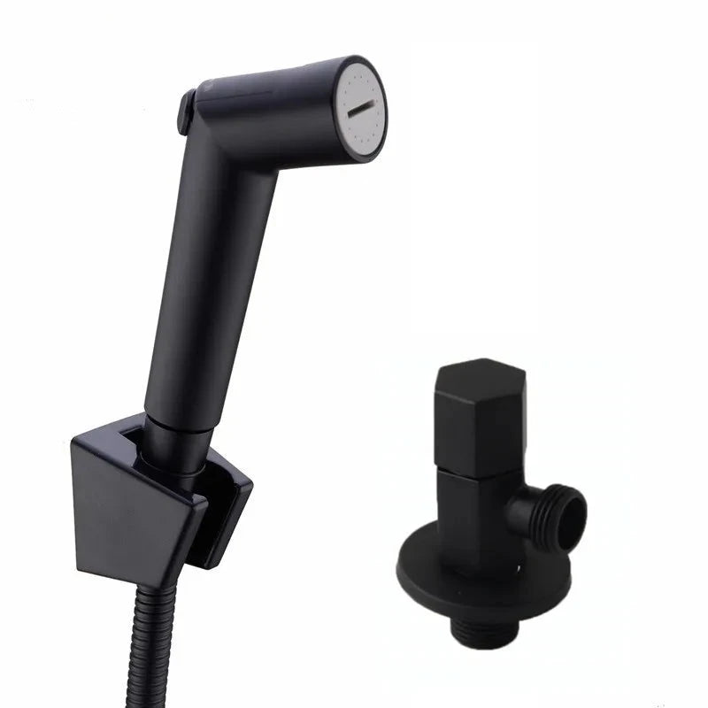 Douchette WC Kit Complet Chromé, Noir ou Nickel Brossé avec Flexible