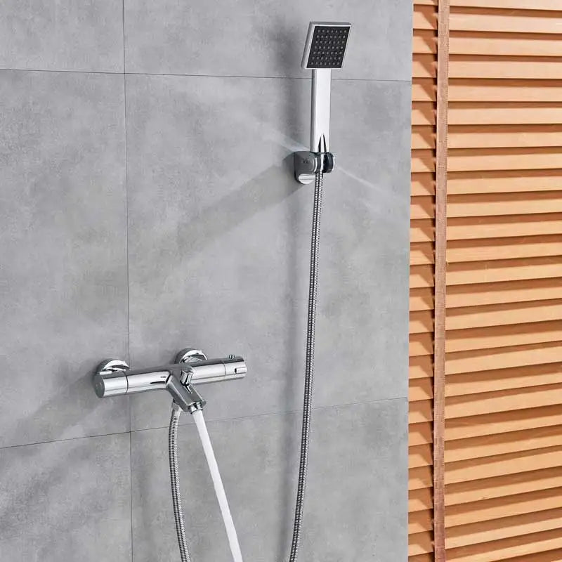 Mitigeur de Douche Thermostatique Chromé Ensemble Complet
