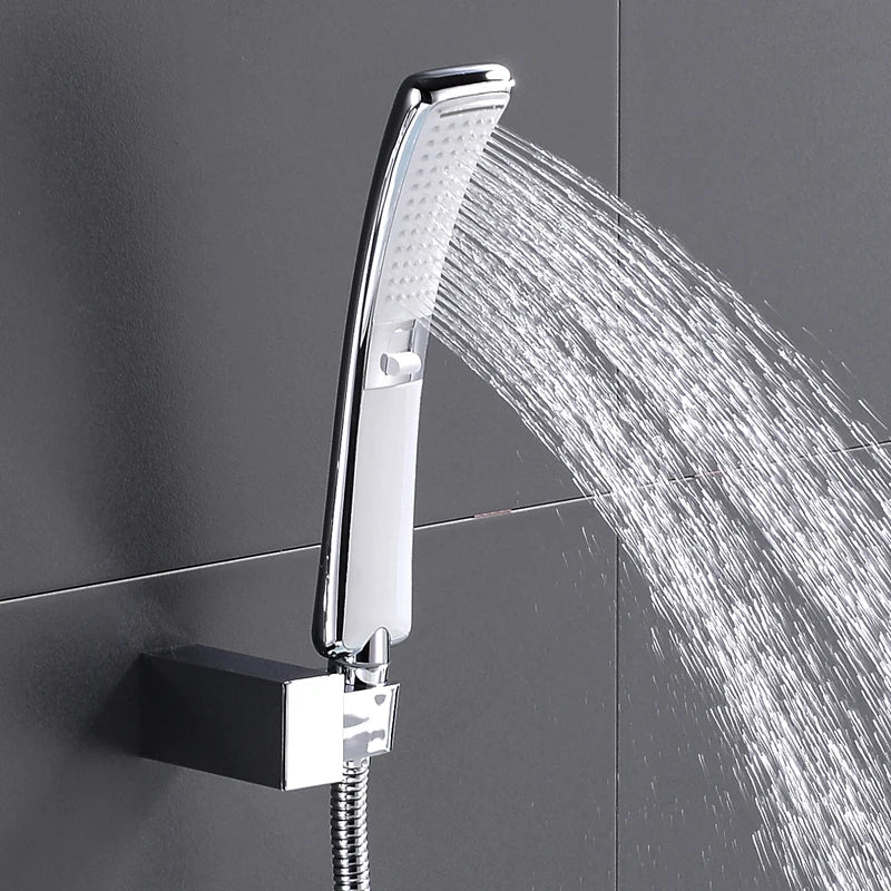 Barre de Douche avec Pommeau à Main Cascade Ronde
