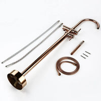 Robinet Baignoire sur Pied Deux Leviers, Inverseur et Douchette, 7 Finitions