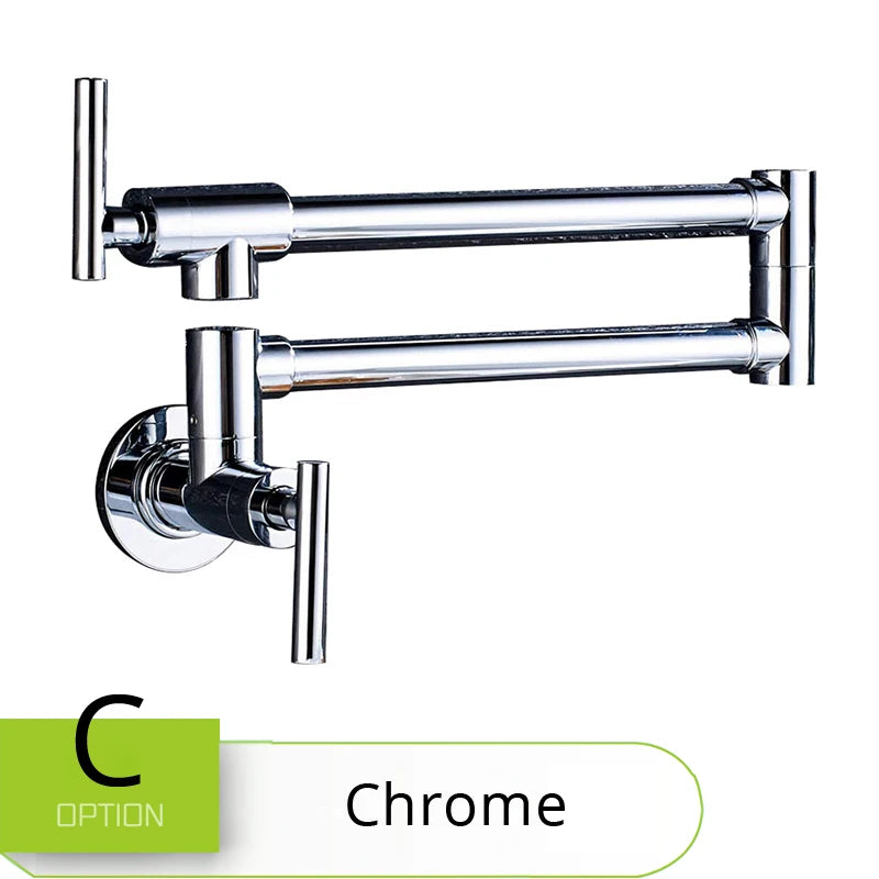 Robinet Remplisseur Mural Pliable Laiton, Une ou Deux Commandes, 4 Finitions