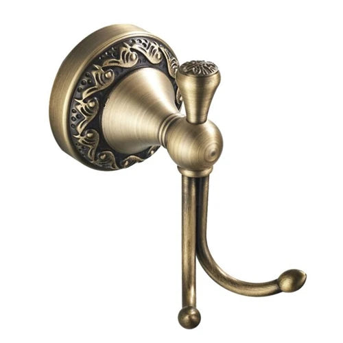 Ensemble d'Accessoires de Salle de Bain Bronze Antique avec Étagère