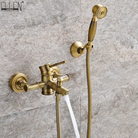 Robinet de Baignoire Bain-Douche Bronze Antique avec Douchette