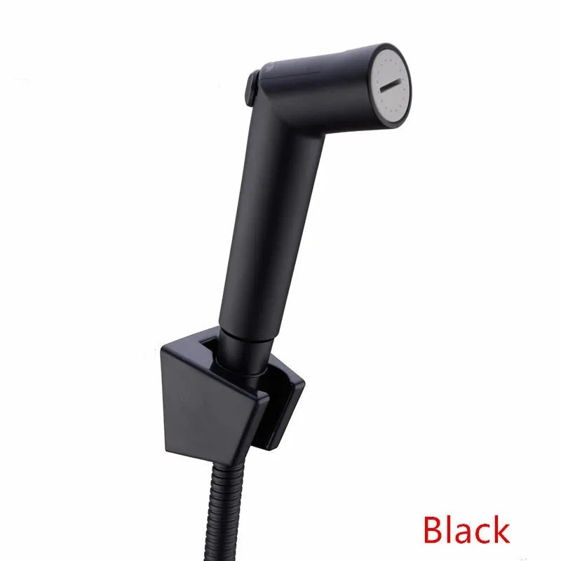 Douchette WC Kit Complet Chromé, Noir ou Nickel Brossé avec Flexible
