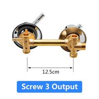 Mitigeur Douche Laiton 2 à 5 Sorties Entraxe 10 ou 12,5 cm