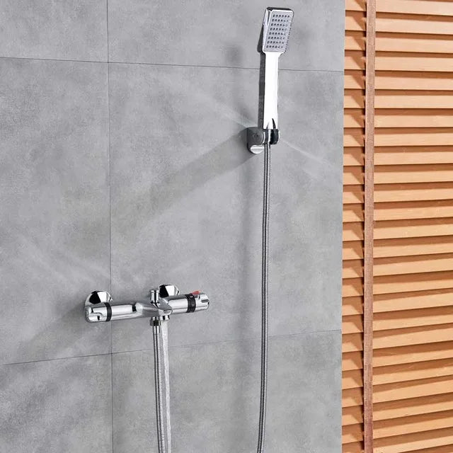 Mitigeur de Douche Thermostatique Chromé Ensemble Complet