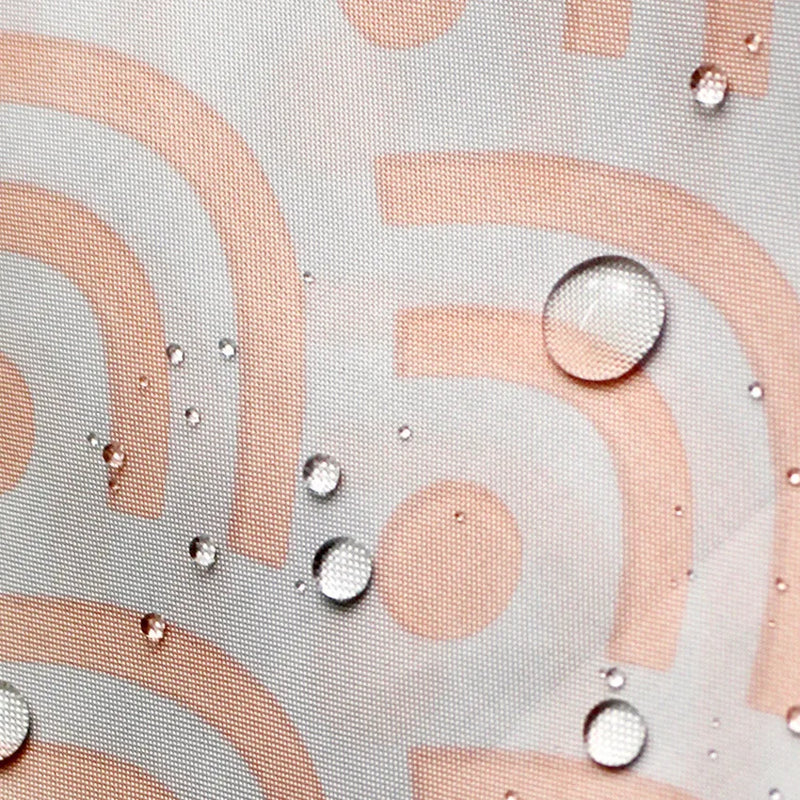 Rideau de Douche Écailles Rose et Gris avec 12 Crochets, 16 Dimensions