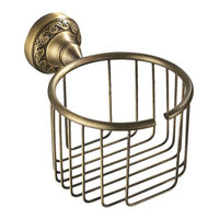 Ensemble d'Accessoires de Salle de Bain Bronze Antique avec Étagère