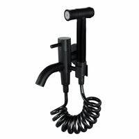 Kit Douchette WC Noire en Inox, Fixation Murale, 5 Compositions