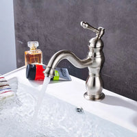 Mitigeur de Lavabo à Poser Bec Long Poignée Unique