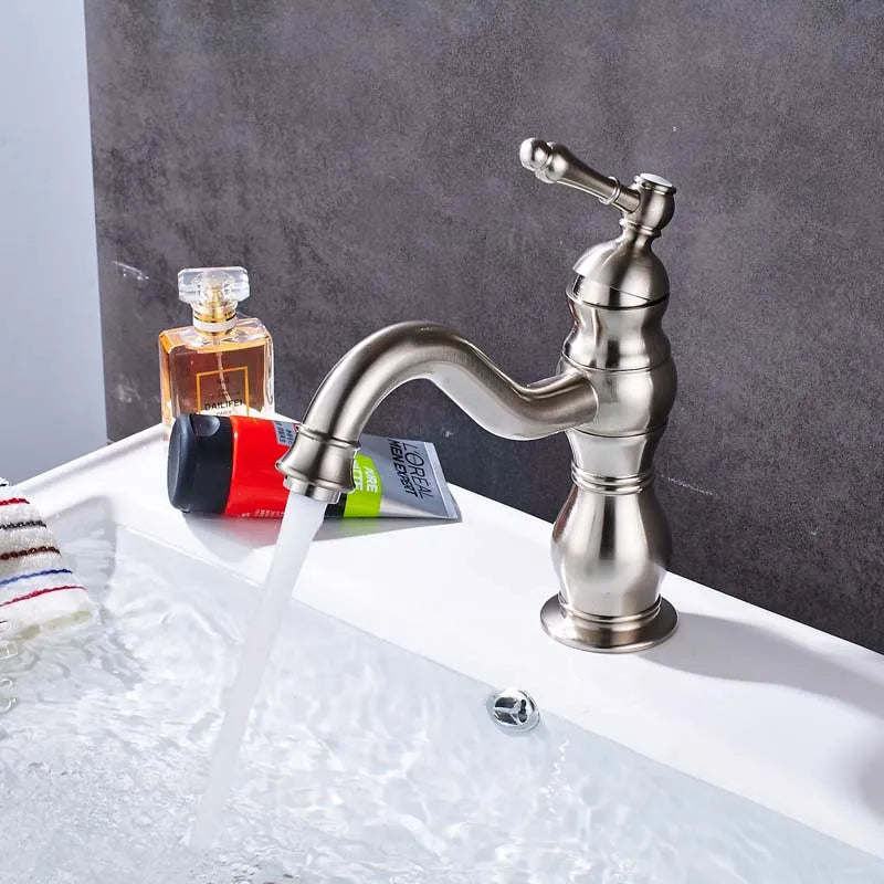 Mitigeur de Lavabo à Poser Bec Long Poignée Unique