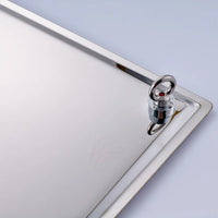 Pommeau de Douche Carré Ultra Fin Inox Chromé 50 cm Effet Pluie