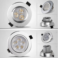 Spot LED Encastrable Dimmable 6 à 21 W, Argent, Ø 83 ou 106 mm