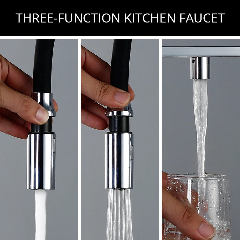 Mitigeur Cuisine Douchette Extractible Double Poignée