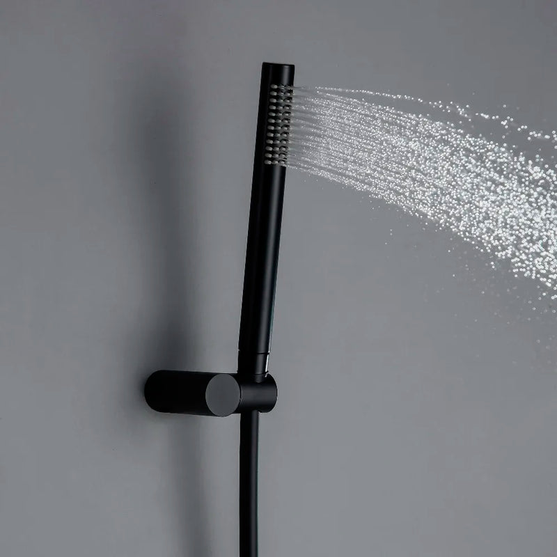 Pommeau de Douche Baguette Laiton, Sortie Murale et Flexible, 6 Finitions