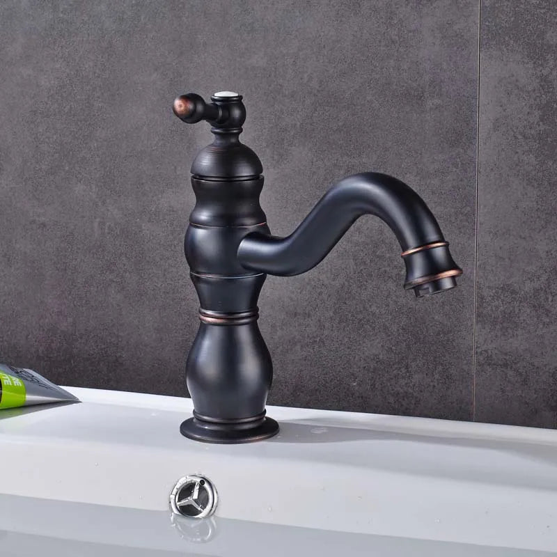 Mitigeur de Lavabo à Poser Bec Long Poignée Unique