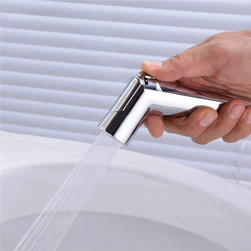 Douchette WC Kit Complet Chromé, Noir ou Nickel Brossé avec Flexible