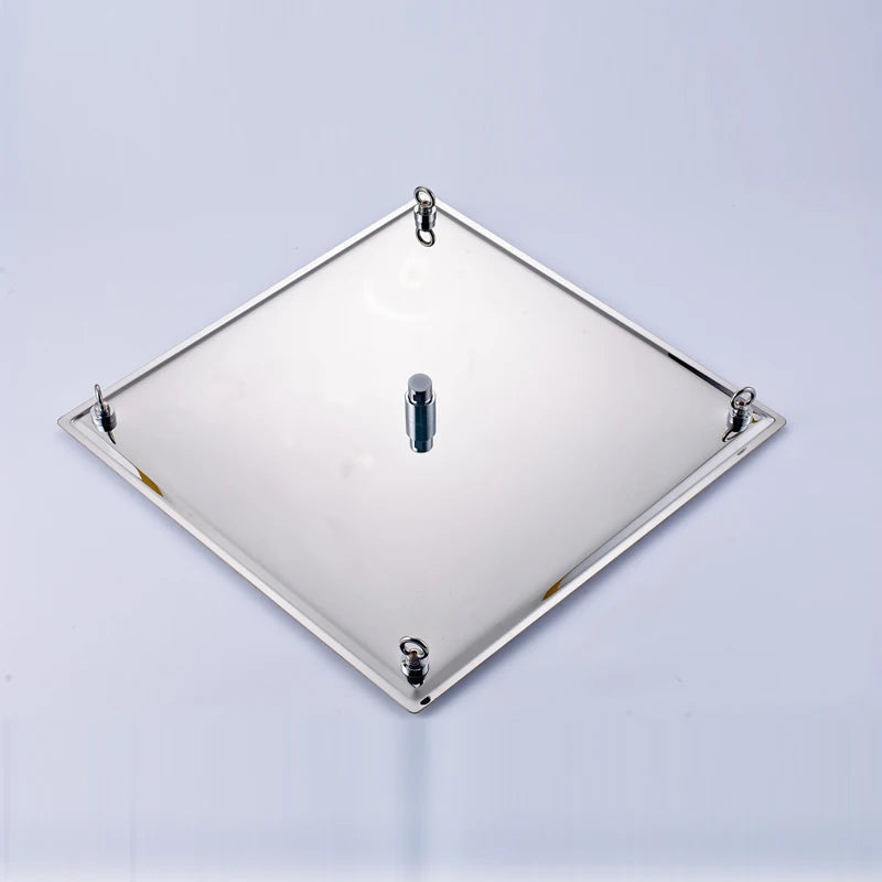 Pommeau de Douche Carré Ultra Fin Inox Chromé 50 cm Effet Pluie