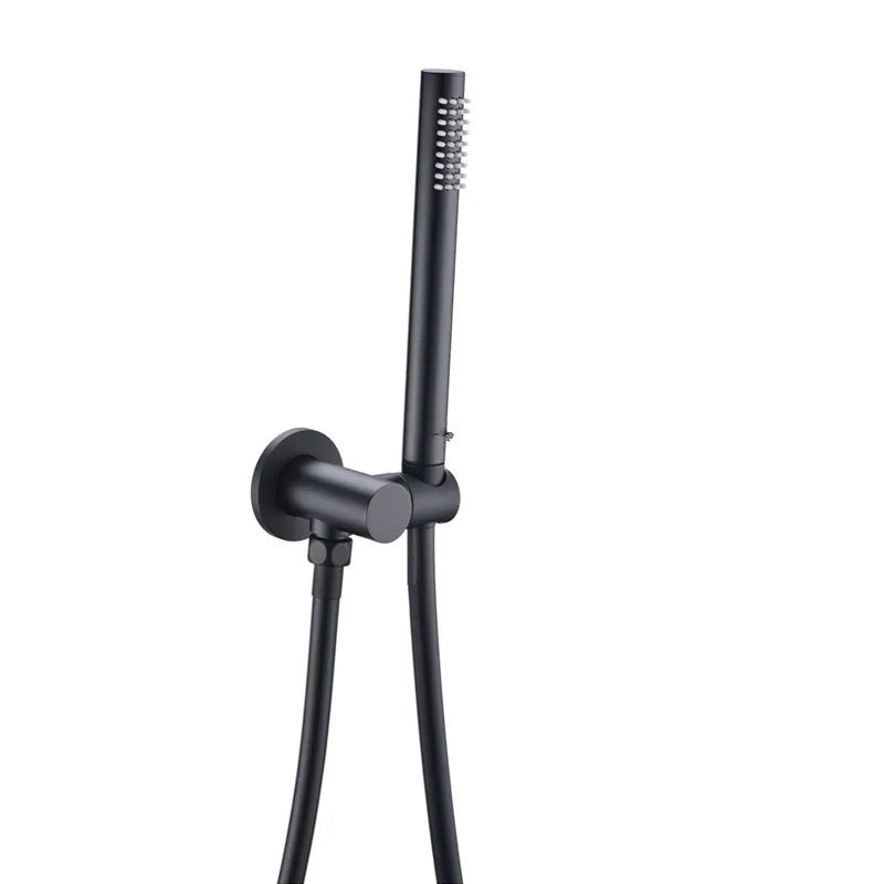 Pommeau de Douche Baguette Laiton, Sortie Murale et Flexible, 6 Finitions