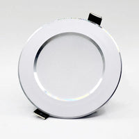 Spot LED Encastrable Blanc Liseré Argent, 3 à 18 W, Ø 69 à 118 mm