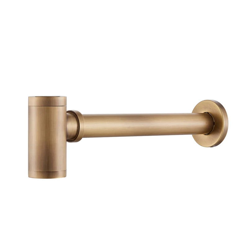 Siphon Lavabo Bouteille Clic-Clac Bronze Brossé ou Chrome