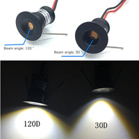 Mini Spot LED Encastrable Découpe 15 mm, 1 W Dimmable 12 V, Meuble et Vitrine