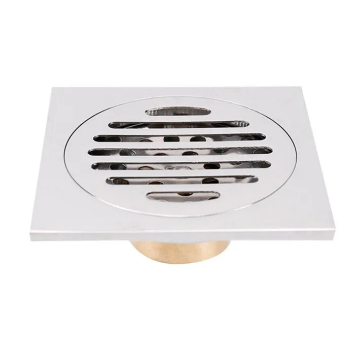 Bonde de Douche Carrée en Laiton Anti-Odeur, 7 Finitions