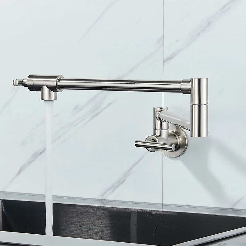 Robinet Remplisseur Mural Pliable Laiton, Une ou Deux Commandes, 4 Finitions