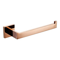 Accessoires Salle de Bain Inox Or Rose Poli Carrés à la Pièce, 5 Articles
