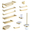 Accessoires Salle de Bain Doré Brossé en Inox 304, à la Pièce ou en Lot