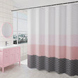 Rideau de Douche Écailles Rose et Gris avec 12 Crochets, 16 Dimensions