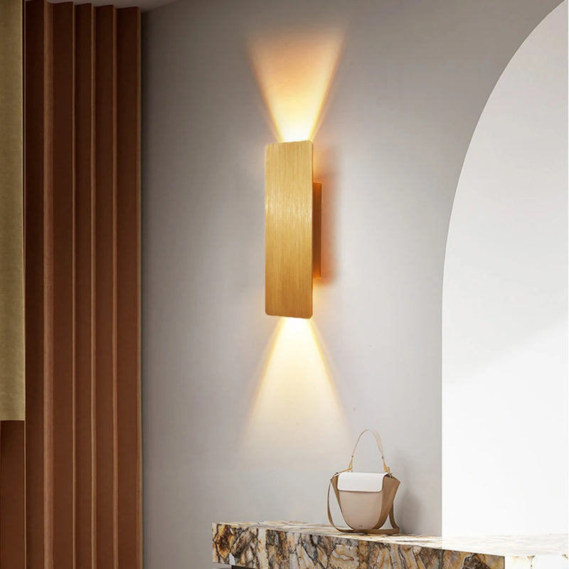 Applique Murale LED Rectangulaire Haut et Bas, Aluminium, 9,8 à 61 cm